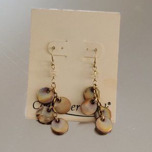 Coldwater Creek Earrings Gold/Brown